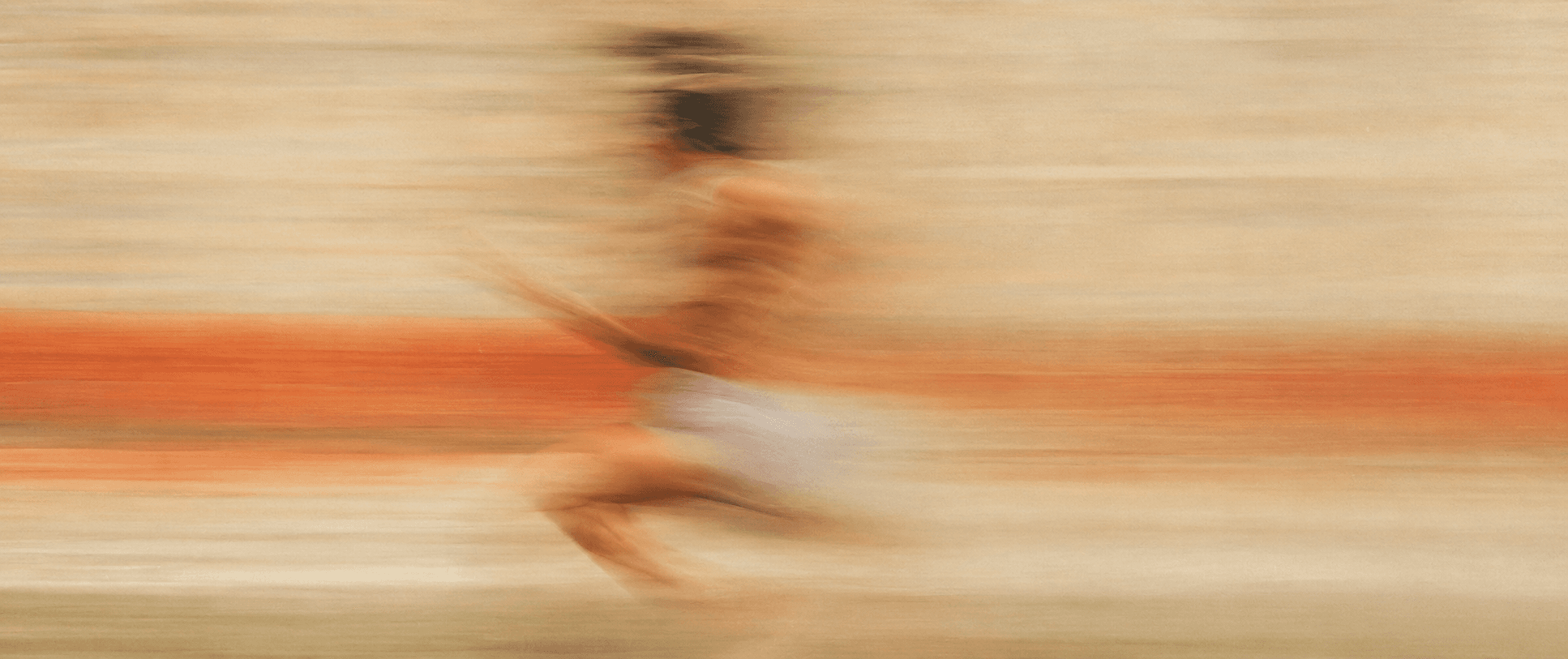 Abstract motion blur of a runner for editorial section breaks